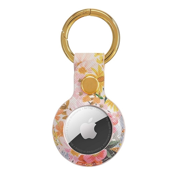 Rifle Paper Co MARGUERITE Key Ring for Apple AirTag Pink NEW - Picture 2 of 9
